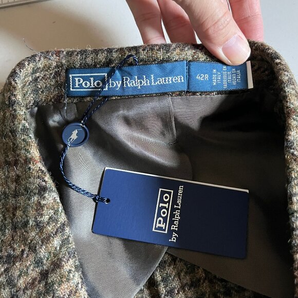 Polo Ralph Lauren Polo Tweed 100% Wool Blazer Sport Coat - Men's Size 42R -Brown - Picture 6 of 15